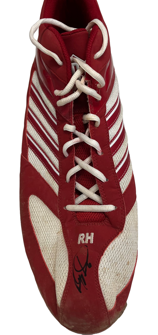Ryan Howard Autographed Adidas Red/White Right Cleat - Player's Closet Project