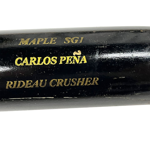 Carlos Pena Autographed Game Used Rideau Crusher Bat - Player's Closet Project