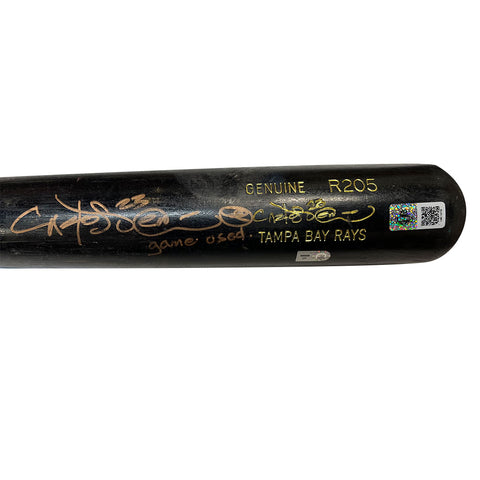 Carlos Pena Autographed Game Used Tampa Bay Rays Bat - Player's Closet Project