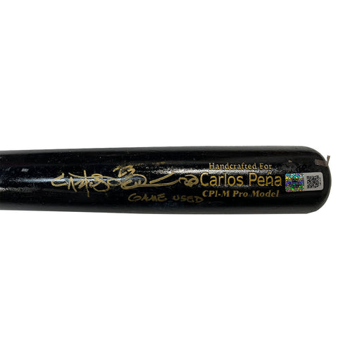 Carlos Pena Autographed Game Used Custom Marucci Bat - Player's Closet Project