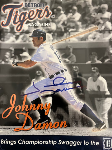 Johnny Damon Autographed Detroit Tigers Magazine - Player's Closet Project