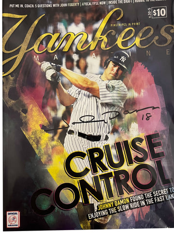 Johnny Damon Autographed New York Yankees Magazine - Player's Closet Project