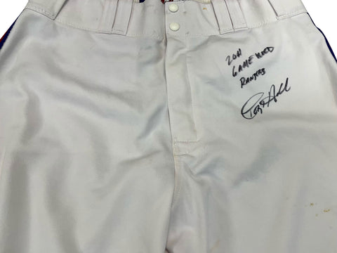 Toby Hall Autographed Game Used Texas Rangers Pants - Player's Closet Project