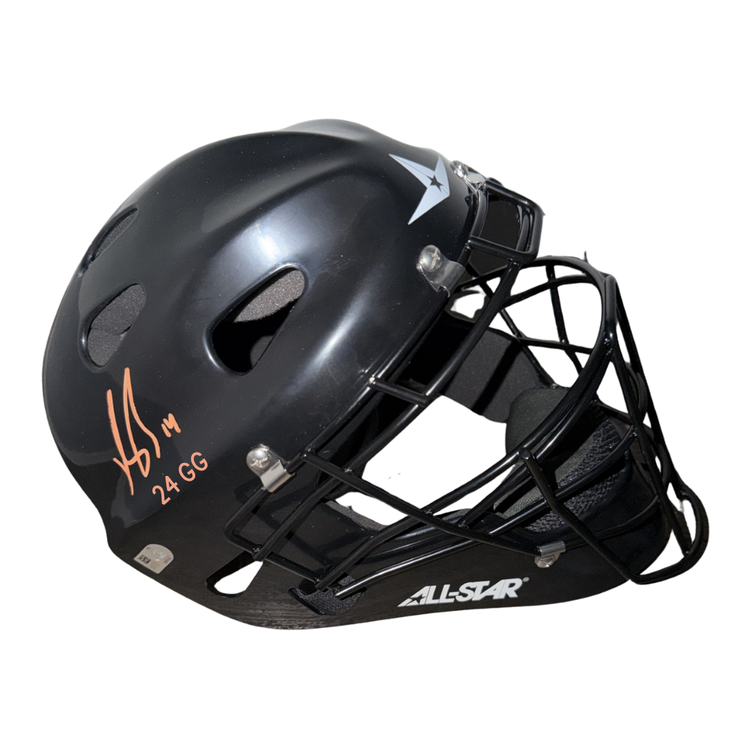 Patrick Bailey Autographed 24 GG Black Game Model Catchers Mask