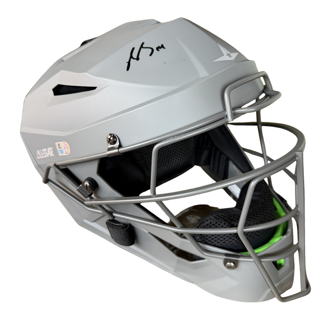 Patrick Bailey Autographed Gray Game Model Mask