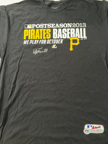 Kyle Farnsworth Autographed Pittsburgh Pirates Postseason Pirates Baseball We Play For October T-Shirt - Player's Closet Project