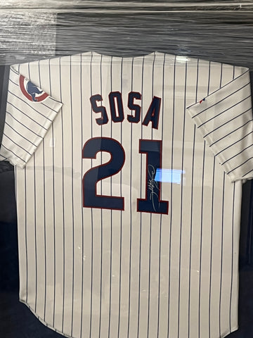 Sammy Sosa Framed Autographed Jersey - Player's Closet Project