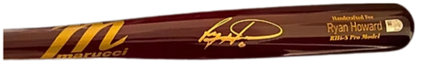 Ryan Howard Autographed Game Model Marucci Bat