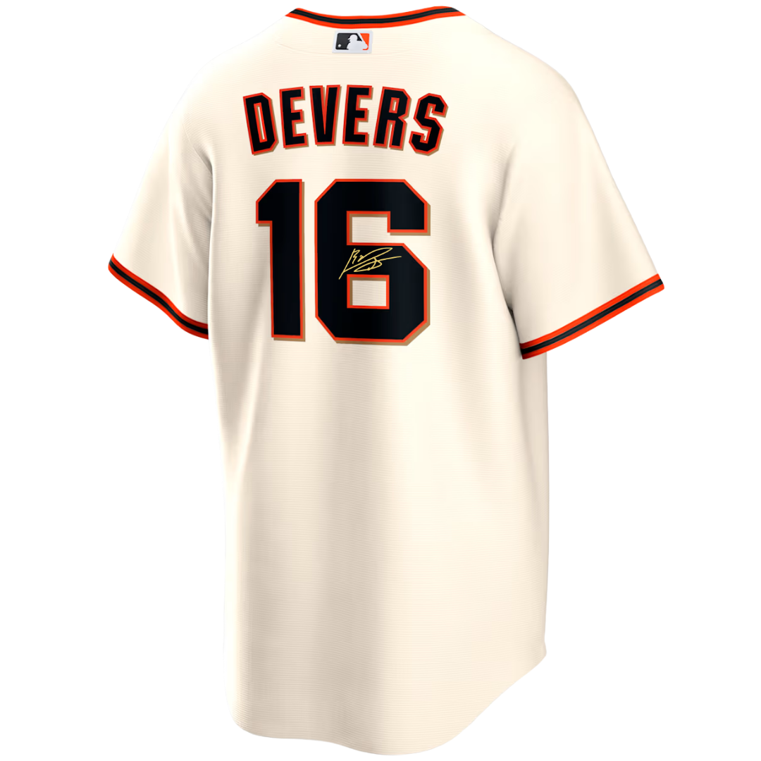 Rafael Devers Autographed Cream San Francisco Giants Replica Jersey