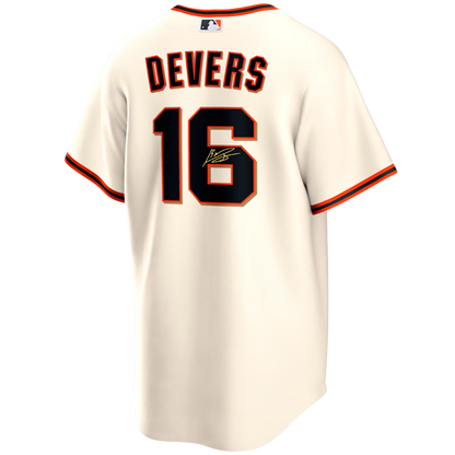 Rafael Devers Autographed Cream San Francisco Giants Replica Jersey