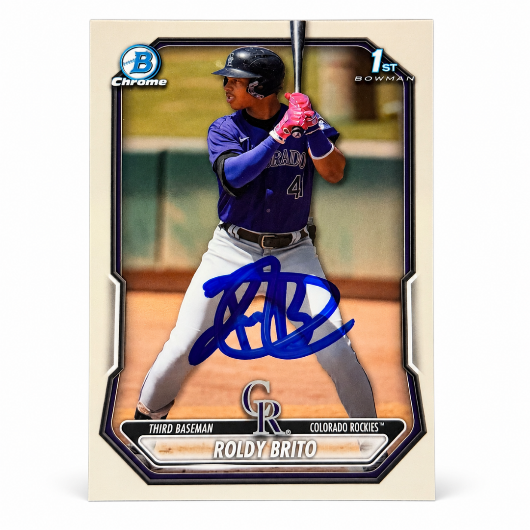 Roldy Brito Autographed 1st Bowman Chrome Baseball Card