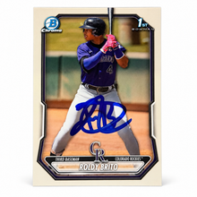 Roldy Brito Autographed 1st Bowman Chrome Baseball Card