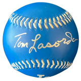 Tommy LaSorda Autographed Dodger Blue Baseball - Player's Closet Project