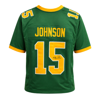 Tez Johnson Autographed Green Custom Jersey