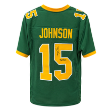 Tez Johnson Autographed "Tezmania" Green Custom Jersey
