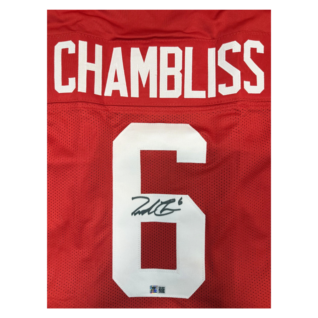 Trinidad Chambliss Autographed Red Custom Jersey