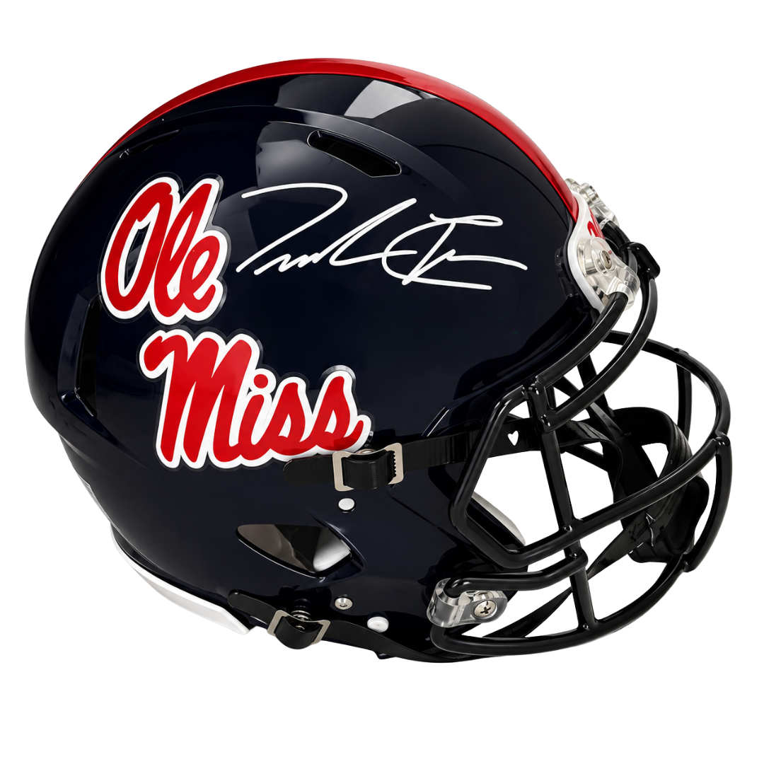 Trinidad Chambliss Autographed Ole Miss Navy Blue Replica Football Helmet