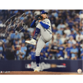 Tyler Glasnow Autographed 16x20 Photo - Pitching (Gray Jersey)