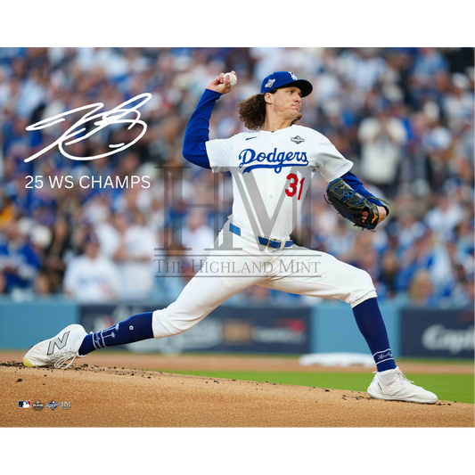 Tyler Glasnow Los Angeles Dodgers Autographed "25 WS CHAMPS" 16x20 Photo - (PRESALE)