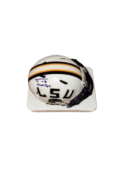 Tyrann Mathieu Autographed "Geaux Tigers" LSU White Mini Football Helmet