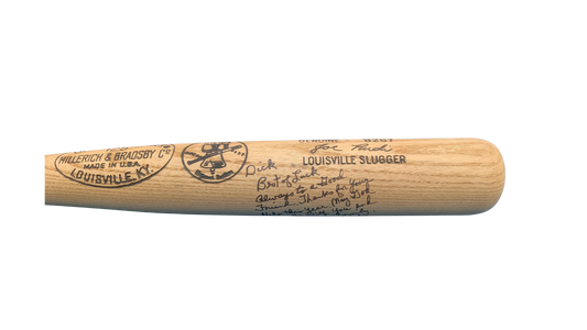 Joe Rudi Autographed "Dick, Best of Luck…" Blonde Louisville Slugger Bat (Dick Bosman's Personal Collection)
