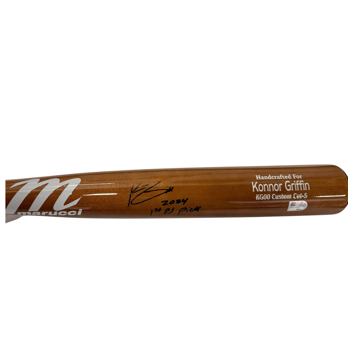 Konnor Griffin Autographed "2024 1ST ROUND PICK" Game Model Marucci Bat