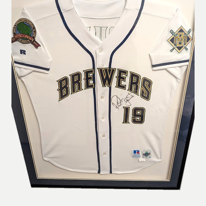 Robin Yount Autographed Framed Brewers Jersey (Mike Myers Personal Collection)