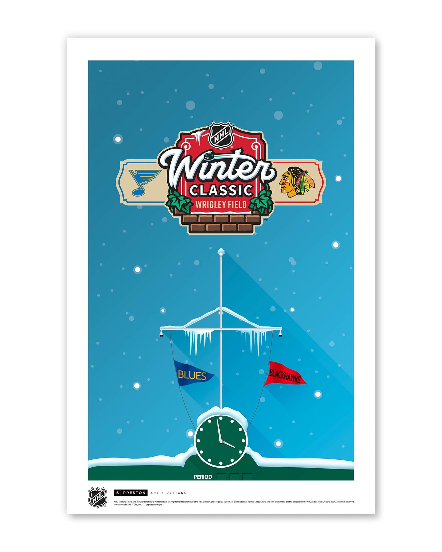 2025 NHL Winter Classic Minimalist Stadium Limited Edition Art Print