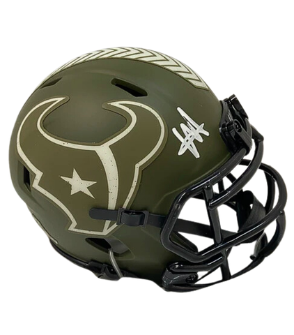 Will Anderson Jr. Autographed Houston Texans Riddell 2022 Salute to Service Speed Mini Helmet