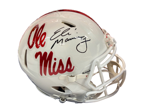 Eli Manning Autographed Ole Miss White Autographed Authentic Full-Size Helmet