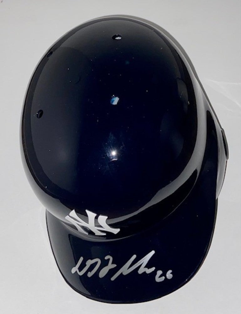 DJ LeMahieu Autographed Yankees Helmet