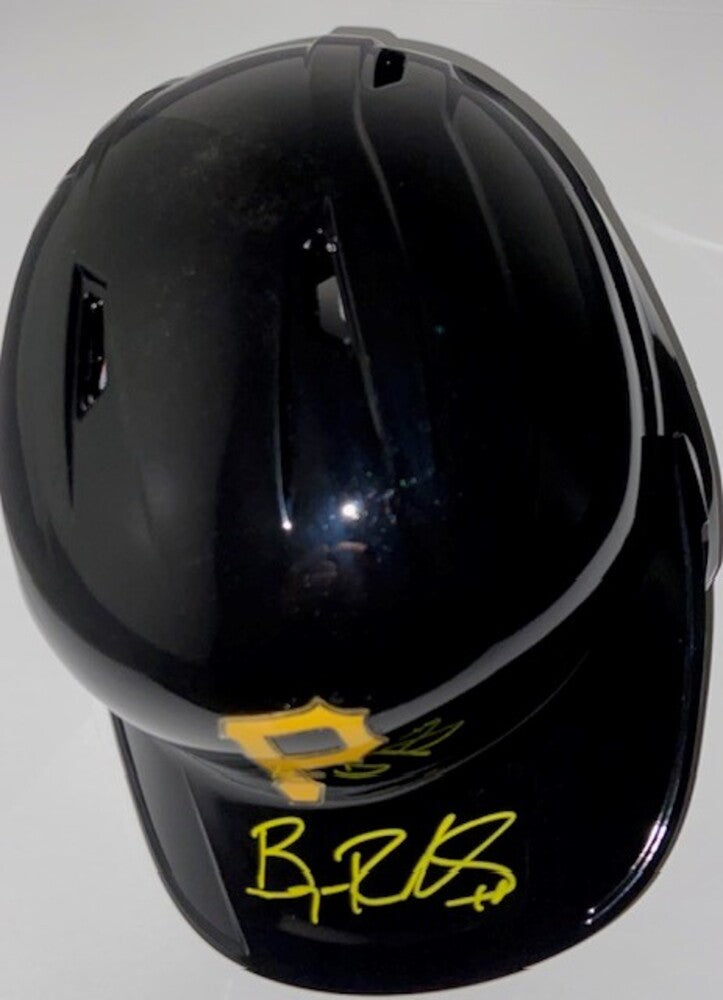 Bryan Reynolds Autographed Pirates Batting Helmet (Yellow Signature)