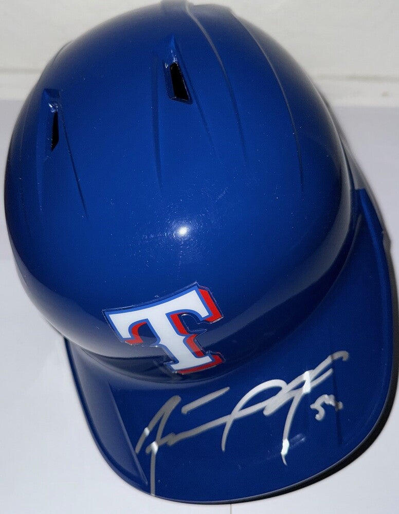 Adolis Garcia Autographed Rangers Helmet
