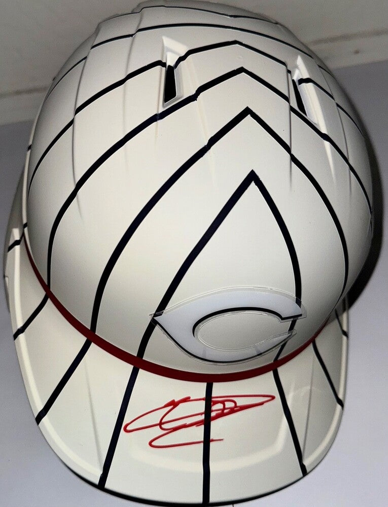 Elly De La Cruz Autographed Reds Helmet (Retro)