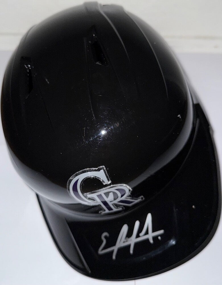 Ezequiel Tovar Autographed Rockies Helmet