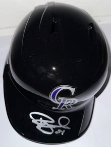 Ryan McMahon Autographed Rockies Helmet