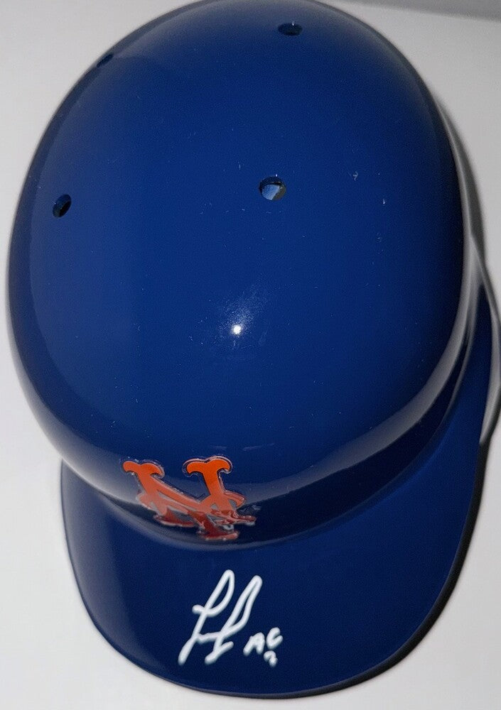 Luisangel Acuna Autographed Mets Helmet