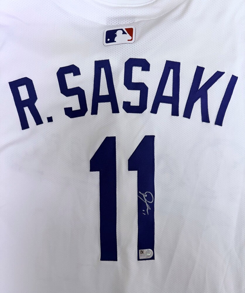 Roki Sasaki Autographed Dodgers Authentic Home Jersey