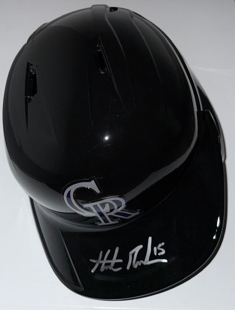 Hunter Goodman Autographed Rockies Batting Helmet