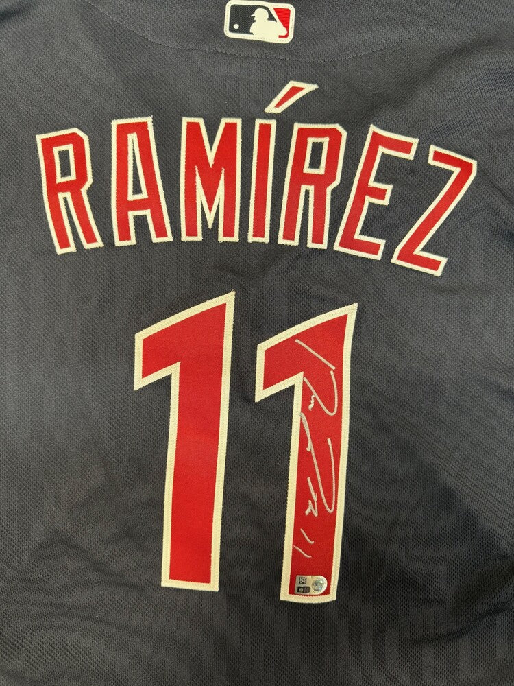Jose Ramirez Autographed Guardians Navy Authentic Jersey
