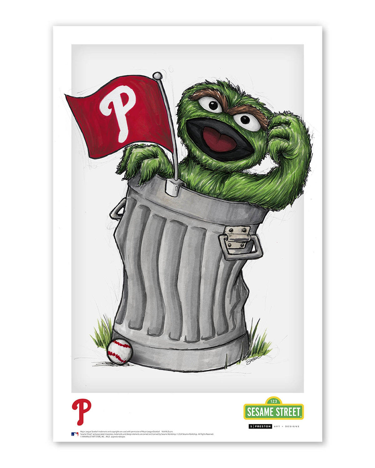 Oscar Rep Your Colours x MLB Phillies Art Print