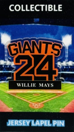 San Francisco Giants Willie Mays Lapel Pin Designed