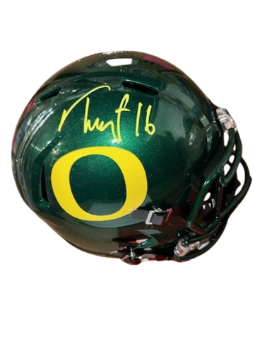 Troy Franklin Autographed Oregon Ducks Full-Size Replica Helmet