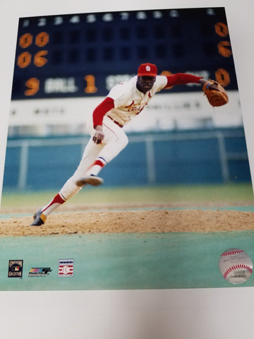 UNSIGNED Bob Gibson 8x10 Photo (catching)