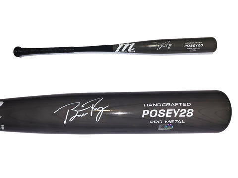 Marucci Black POSEY28 Pro Metal Bat signed by Buster Posey