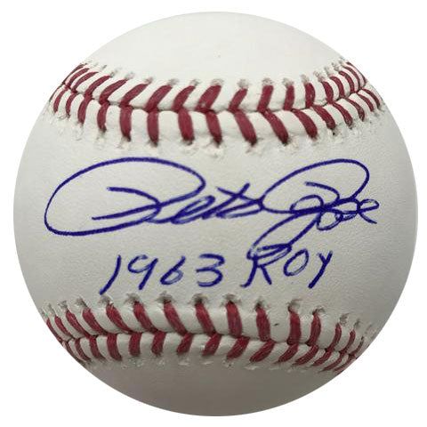 Pete Rose "1963 ROY" Autographed Baseball  (Rose Authenticated)