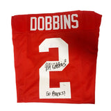 JK Dobbins Autographed Custom Ohio State Jersey