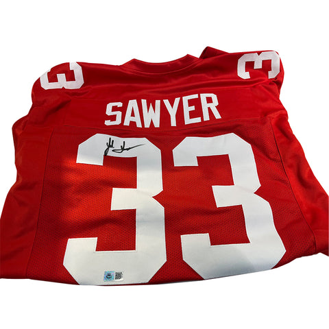 Jack Sawyer Autographed Red Ohio State Custom Jersey