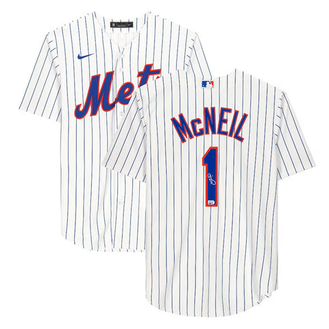 Jeff McNeil Autographed White Nike Replica Mets Jersey