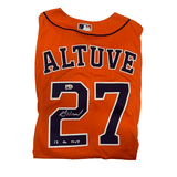 Jose Altuve Autographed "17 AL MVP" Authentic Orange Jersey